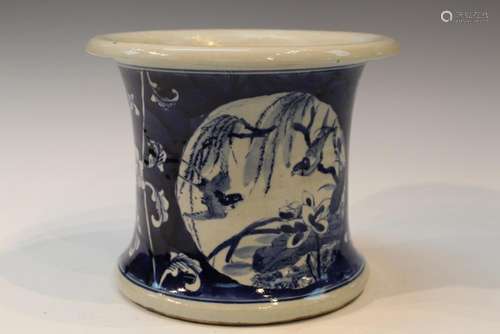 Chinese Blue and White Porcelain Brush Pot