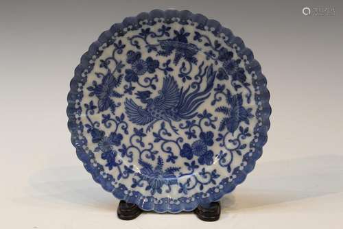 Japanese Blue and White Porcelain Dish