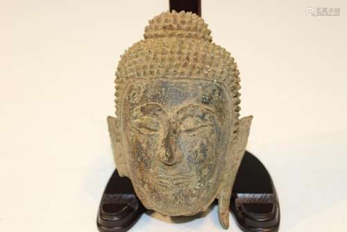 Antique Bronze Buddha's Head