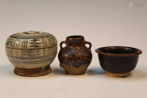 Three Sawankhalok Pottery Items