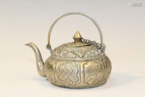 Chinese Miniature Silver Teapot/Water Dropper