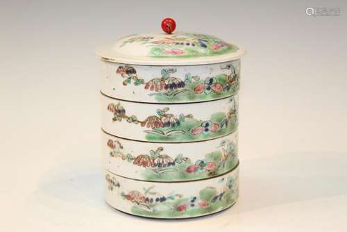 Chinese Famille Rose Stacking Dish