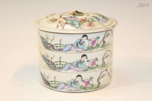 Chinese Famille Rose Stacking Dish