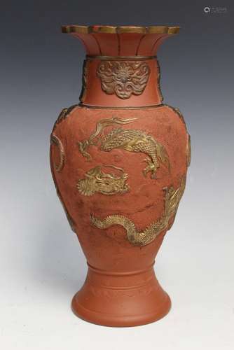 Japanese Tokoname Pottery Vase