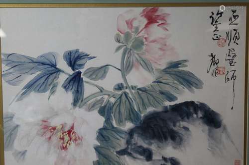 Framed Chinese Flower Print