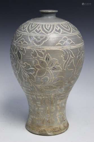 Korean Celadon Porcelain Meiping Vase