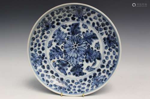 Chinese Blue and White Porcelain Plate