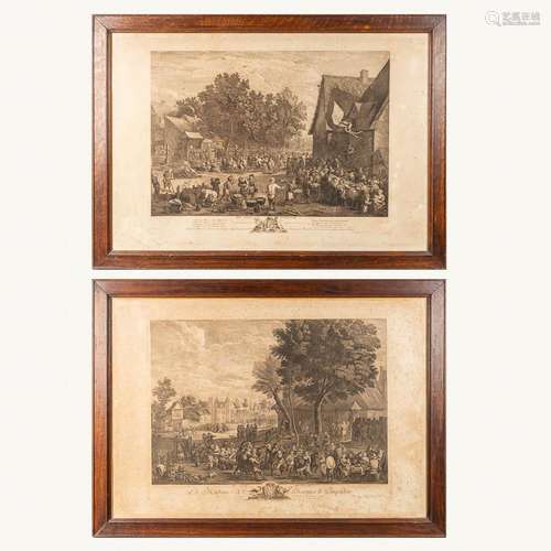 A pair of engravings 'Le premier et le deuxieme fête Fl...