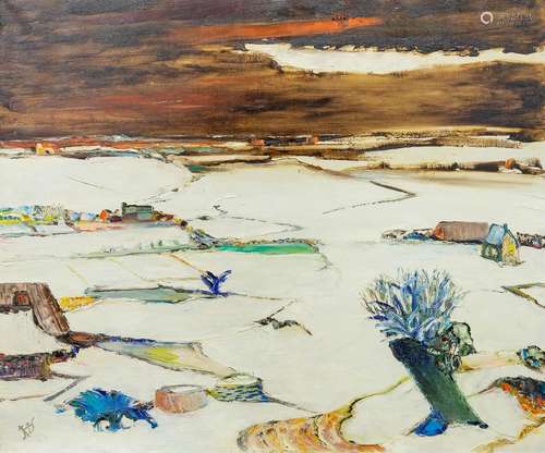 Gaston THEUNINCK (1900-1977) 'Eerste sneeuw' a pai...