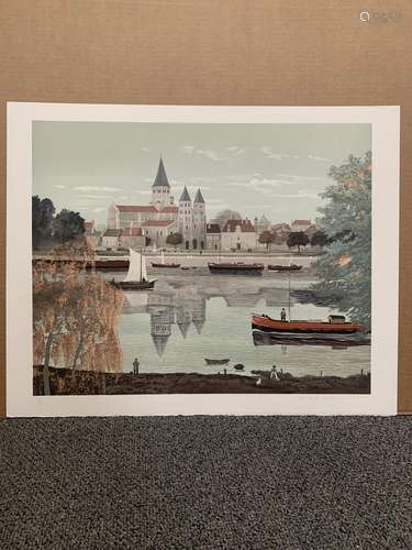 Michel Delacroix signed limited edition lithograph, "L&...