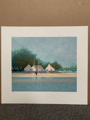 Andre Bourrie signed limited edition lithograph print, "...