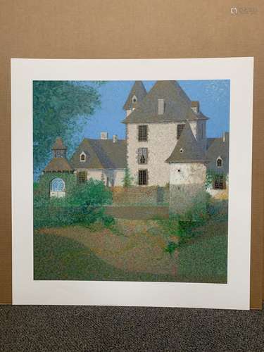 Andre Bourrie signed limited edition serigraph, "Chatea...