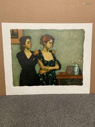 Malcolm Liepke signed limited edition lithograph, "Help...