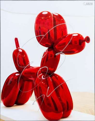 Jeff KOONS (1955) a framed print, signed with felt pen. (22,...