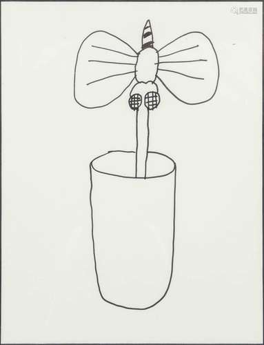 KAMAGURKA (1956) 'Insect', pen on paper. (16 x 21 ...