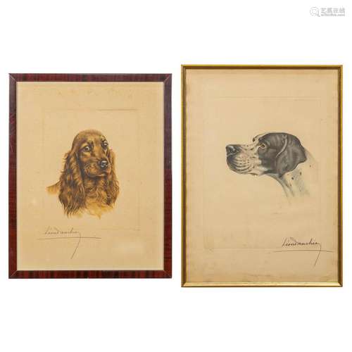 Léon DANCHIN (1887-1938) A collection of 2 lithographs. (42 ...