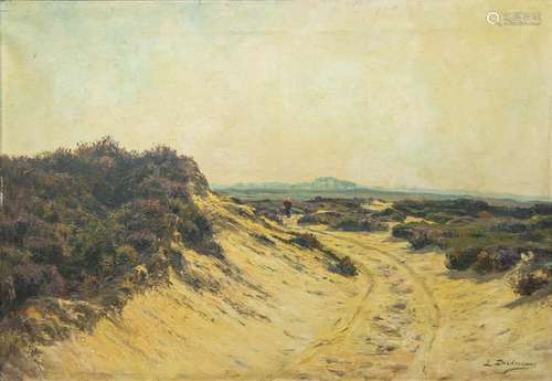 Léon DELDERENNE (1864-1921) 'View of the dunes' a ...