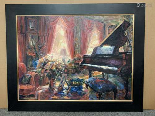 Stephen Shortridge signed limited embellished giclee on canv...