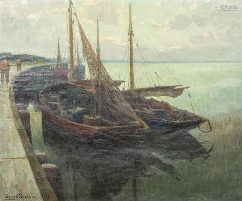 Louis CLESSE (1889-1961)'River view with ships', a...