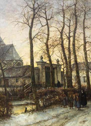 Marie COLLART (1842-1911) 'View of the abbey' oil ...