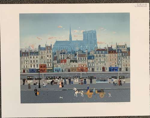 Michel Delacroix signed limited edition lithograph, "Qu...