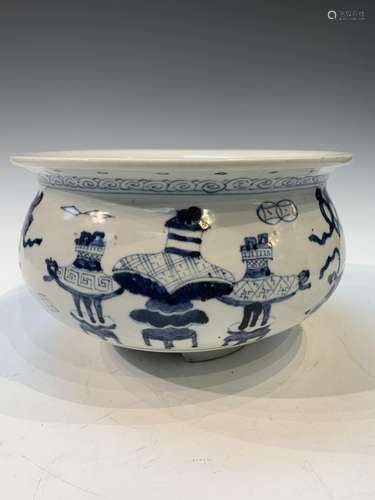 Chinese Blue and White Porcelain Incense Burner