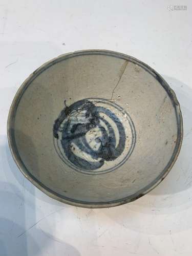 Chinese Blue and White Ming Porcelain Bowl