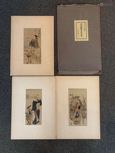 Set of Three Japanese Woodblock Prints- Ladies