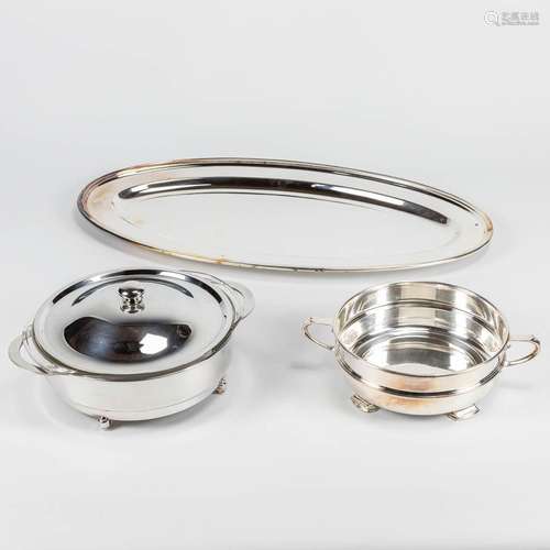 An assembled collection of silver-plated items, bowls, and a...