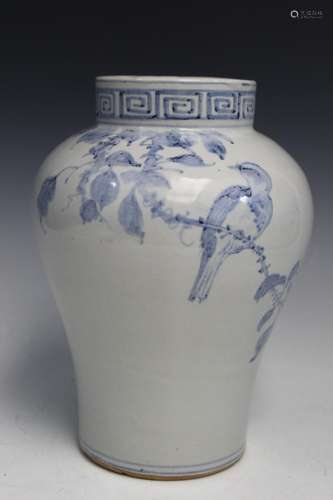 Korean Blue and White Porcelain Vase