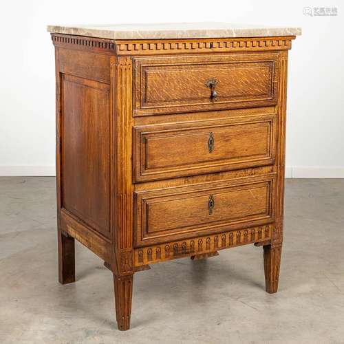 A commode with secretaire finished with marble and made in L...