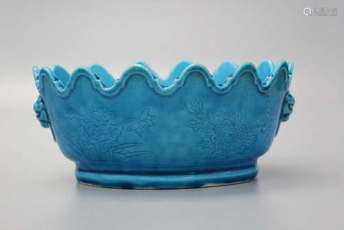 Chinese Turquoise Glaze incense burner.