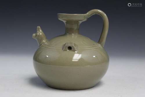 Chinese celadon porcelain ewer.