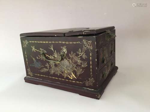 Chinese lacquer jewelry box.