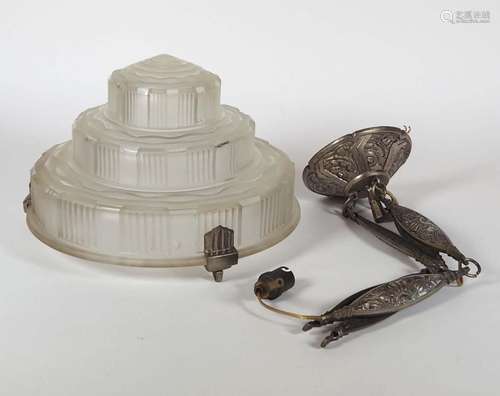 DECKENLAMPE, Art Deco-Epoche, Frankreich,