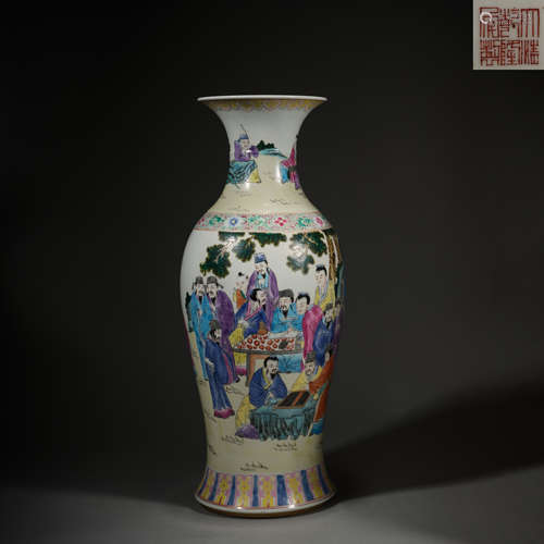 Colorful character story big vase