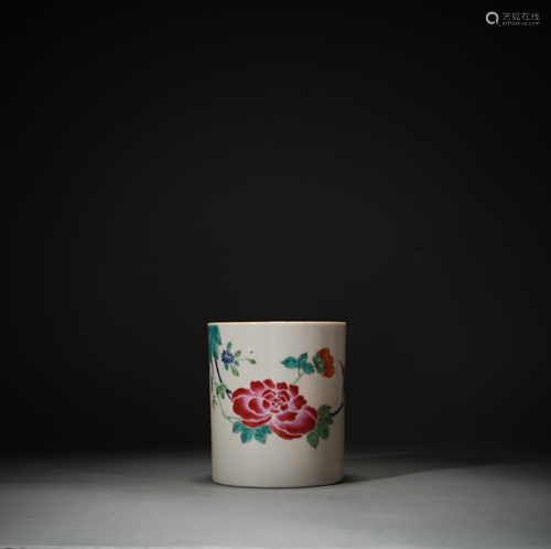 Qing Dynasty flower tattoo and pencil cylinder