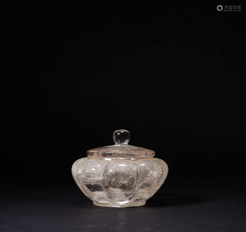 Ancient Chinese crystal shili jar