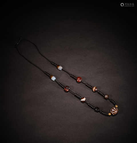 A string of Tibetan beads necklace