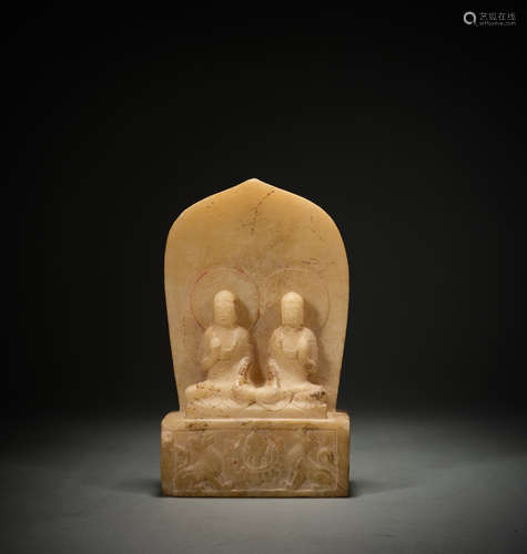 Ancient Chinese white marble Buddha