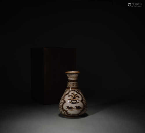Cixian kiln mandarin duck grain vase