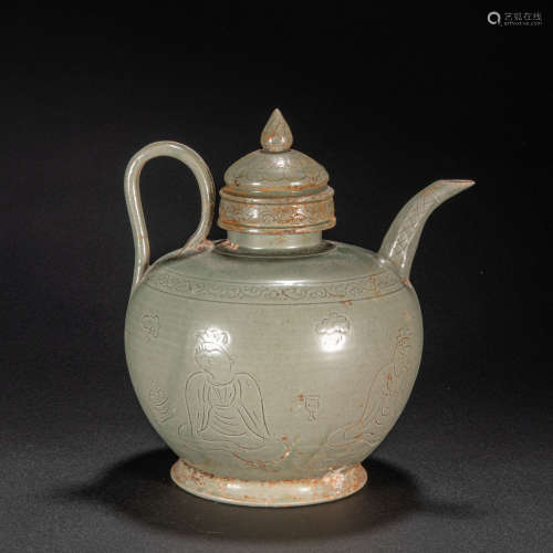 CHINESE YUE WARE EWER, TANG DYNASTY