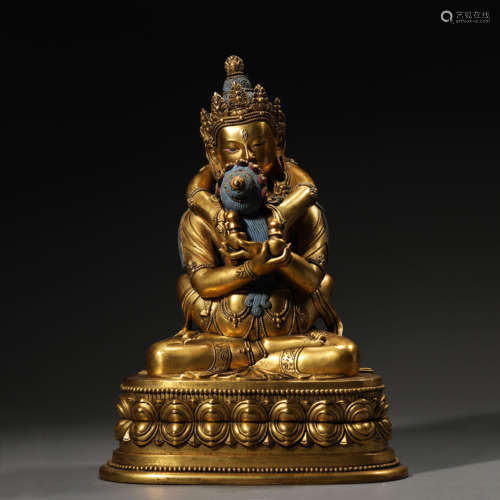 A Gilt Bronze Figure of Cakrasamvara