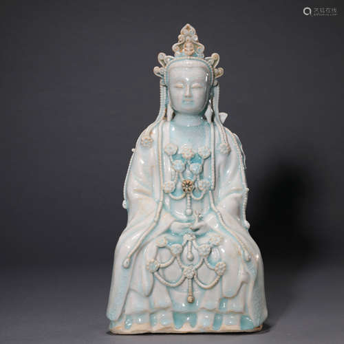 A Hutian Kiln Figurine of Guanyin