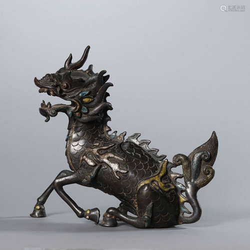 A Bronze Mythical Beast Censer