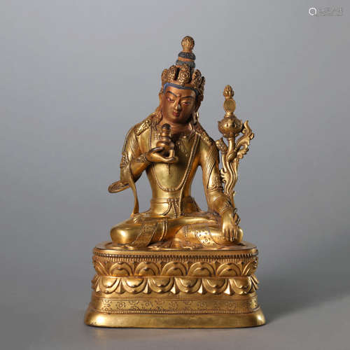 A Gilt Bronze Figure of Tara