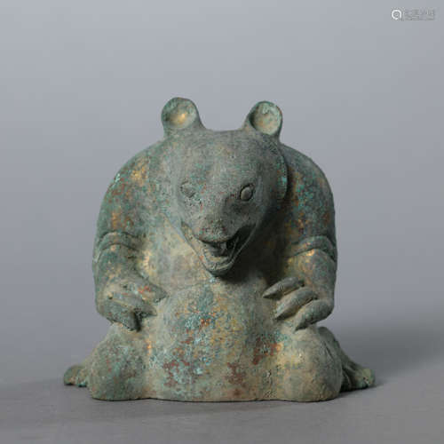 A Gilt Bronze Figure of Bear