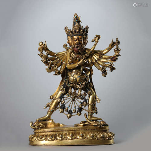 A Gilt Bronze Figure of Hevajra