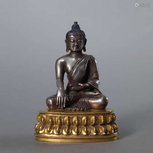 A Silver Made Figure of Shakyamuni