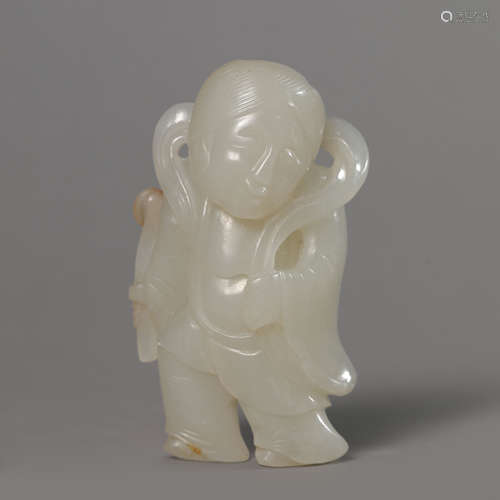 A Carved Jade Figure of Boy,